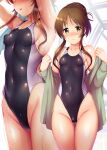  erect_nipples ment swimsuits takamori_aiko the_idolm@ster the_idolm@ster_cinderella_girls undressing wet 
