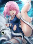  bondage breast_grab censored cum extreme_content nipples onigiri-kun pussy school_swimsuit swimsuits tentacles torn_clothes wet 