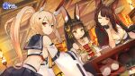  akagi_(azur_lane) animal_ears ayanami_(azur_lane) azur_lane hide_(hideout) japanese_clothes kitsune nagato_(azur_lane) no_bra seifuku tail 