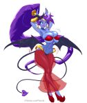  devil heels horns no_bra plasmid pointy_ears see_through shantae shantae_(character) tail wings 