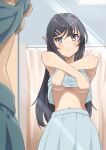  enshuu_shonnai_walker no_bra sakurajima_mai seishun_buta_yarou_series shirt_lift undressing 