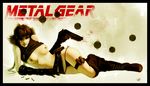  artist_request boots breasts dog_tags elbow_gloves flipped_hair gloves gun large_breasts meryl_silverburgh metal_gear_(series) metal_gear_solid nipples no_bra red_hair shirt_lift solo weapon 