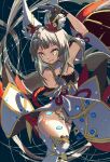  1girl animal_ears breasts cat_ears cat_girl gloves jewelry leotard medium_breasts nia_(blade)_(xenoblade) nia_(xenoblade) pito_(pitosan) silver_hair solo spoilers thighs twintails xenoblade_chronicles_(series) xenoblade_chronicles_2 yellow_eyes 