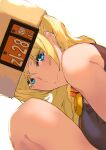  1girl ashiomi_masato blonde_hair blue_eyes closed_mouth guilty_gear guilty_gear_strive hat long_hair looking_at_viewer millia_rage simple_background smile solo white_background 
