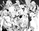  1boy 1girl bar_censor blush breasts censored clothes_lift collarbone commission fellatio french_kiss greyscale hetero highres horns kiss lifted_by_self long_hair low_twintails moketa monochrome naraka_(nijisanji) navel nijisanji oni_horns open_mouth oral panties penis pointy_ears pussy_juice sex skeb_commission skirt skirt_lift small_breasts spread_legs tongue tongue_out twintails underwear 