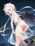  arknights ass feihuanjiang no_bra nopan pointy_ears see_through tail tomimi_(arknights) wet 
