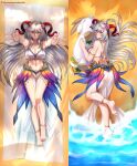  ass bikini cleavage dakimakura fire_emblem fire_emblem_heroes freyja_(fire_emblem) holcen_hosen horns see_through swimsuits wet 