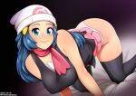  ass erect_nipples hikari_(pokemon) neocoill pantsu pokemon skirt_lift thighhighs 
