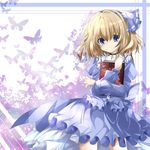  alice_margatroid alice_margatroid_(pc-98) alternate_costume bad_id bad_pixiv_id blonde_hair blue_eyes book bug butterfly choker cross dress hair_ribbon hairband insect long_sleeves nanase_nao ribbon touhou touhou_(pc-98) 