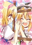  alice_margatroid blonde_hair closed_eyes kirisame_marisa multiple_girls saki_chisuzu touhou window 