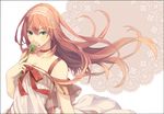  aqua_eyes bad_id bad_pixiv_id flower hairband long_hair megurine_luka pink_hair solo sonomura very_long_hair vocaloid 