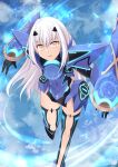  1girl armor cross_(crossryou) fairy_knight_lancelot_(fate) fate/grand_order fate_(series) highres long_hair looking_at_viewer open_mouth sky white_hair yellow_eyes 