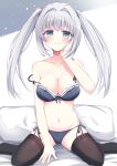  bra pantsu string_panties suzunashi_rei thighhighs 