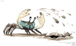  animal animal_focus crab encyclopedia_of_living_things highres nishimawari_kouro no_humans official_art 