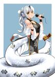  chinadress horns monster_girl no_bra pointy_ears tagme tail 