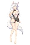  animal_ears garter kitsune lillly maid no_bra pantsu panty_pull see_through skirt_lift tagme tail undressing 