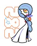  :d alternate_color artsy-rc blue_hair gardevoir gen_3_pokemon highres looking_at_viewer no_humans number open_mouth pokedex_number pokemon pokemon_(creature) shiny_pokemon signature simple_background smile solo standing white_background yellow_eyes 