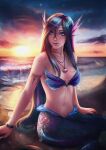  axsens bikini_top mermaid monster_girl swimsuits tail tattoo 