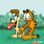  animated garfield odie sextoon tagme 