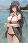  bikini breasts girls_frontline m4a1_(girls_frontline) nipples pussy pussy_juice ru_zhai see_through swimsuits thong wet 