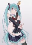  guitar hasisisissy hatsune_miku tattoo thighhighs vocaloid 