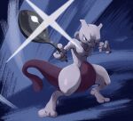  commentary_request full_body gen_1_pokemon glint highres holding holding_spoon legendary_pokemon looking_at_viewer mewtwo pokemon pokemon_(creature) purple_eyes solo spoon standing toes uninori 