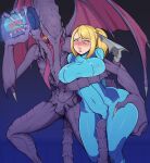  afrobull bodysuit cameltoe erect_nipples metroid monster penis pussy_juice samus_aran see_through uncensored 