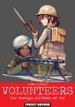  2girls absurdres backpack bag blue_eyes brown_eyes brown_hair cover cover_page dark-skinned_female dark_skin english_commentary erica_(naze1940) green_jacket gun helmet highres jacket long_sleeves machine_gun military mole mole_under_eye multiple_girls original rifle short_ponytail turban weapon world_war_ii 