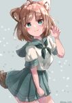  animal_ears kotatsune nekomimi seifuku skirt_lift tail 