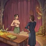  breasts cum cum_on_body harry_potter large_breasts magic masturbation minerva_mcgonagall teacher witch 