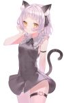  animal_ears dress garter hololive murasaki_shion nekomimi rin_(rin31153336) skirt_lift tail 