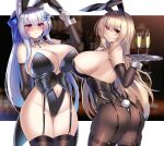  animal_ears ass bunny_ears bunny_girl kutan mizuki_(kutan) no_bra pantsu pantyhose stockings tail thighhighs thong 