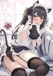  animal_ears ass maid melonbooks nekomimi no_bra pantsu see_through skirt_lift stockings tail thighhighs tomoo 