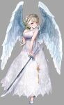  ayamori_mimi cleavage dress sword tagme wings 