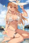  bikini hololive pointy_ears see_through shiranui_flare swimsuits taht_(that_is_mm) 