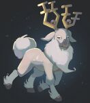  commentary english_commentary full_body grey_background grey_eyes grey_fur highres looking_at_viewer milka_(milk4ppl) no_humans pokemon pokemon_(creature) solo standing wyrdeer 