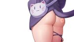  ass bandaid bell catgirl close deaver garter nekoyama_(deaver) nopan original skirt_lift tail white 