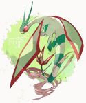  character_name claws commentary_request flygon flying full_body gen_3_pokemon looking_back ngr_(nnn204204) no_humans pokedex_number pokemon pokemon_(creature) smoke solo white_background 