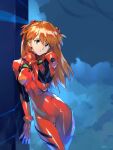  1girl blue_eyes interface_headset long_hair looking_at_viewer neon_genesis_evangelion optionaltypo plugsuit red_hair solo souryuu_asuka_langley 