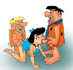  barney_rubble betty_rubble fred_flintstone hanna_barbera the_flintstones 