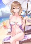  bikini genshin_impact lisa_(genshin_impact) marinesnow open_shirt swimsuits 