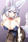  animal_ears bunny_girl granblue_fantasy kitsune no_bra pantyhose socie_(granblue_fantasy) tail 