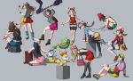  ! 6+girls bag bangs beanie bent_over bike_shorts bike_shorts_under_shorts black_wristband blue_overalls boots bow bracelet breasts brown_footwear brown_hair cardigan commentary corviknight cropped_jacket dawn_(pokemon) dress eyewear_on_headwear fennekin floating_hair gloria_(pokemon) green_hair green_headwear green_legwear green_shorts grey_background grey_jacket grey_legwear hanging hat hat_bow headpat heart hilda_(pokemon) holding holding_poke_ball ippers jacket jewelry kneeling knees kris_(pokemon) leaf_(pokemon) leg_up long_hair long_sleeves looking_back looking_down loose_socks may_(pokemon) multiple_girls mushroom over-kneehighs paw_print pink_footwear pink_headwear pink_skirt piplup pleated_skirt poke_ball poke_ball_(basic) pokemon pokemon_(creature) pokemon_(game) pokemon_bw pokemon_bw2 pokemon_dppt pokemon_frlg pokemon_gsc pokemon_oras pokemon_sm pokemon_swsh pokemon_xy raglan_sleeves red_footwear red_headwear red_shirt red_skirt rosa_(pokemon) selene_(pokemon) serena_(pokemon) shiny shirt shoes shorts shoulder_bag sitting skirt sleeping sleeveless sleeveless_shirt socks squatting standing sunglasses thighhighs tree_trunk treecko twintails visor_cap white-framed_eyewear white_footwear white_headwear white_shorts wristband yellow_bag yellow_footwear yellow_headwear zzz 