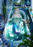  bathing fuzichoko mermaid monster_girl no_bra see_through tagme tail wet wet_clothes 