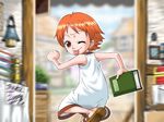  book child east_blue nami nami_(one_piece) one_piece orange_hair younger 