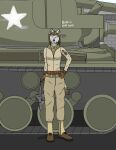  anthro clothing female hi_res military military_uniform military_vehicle repgg solo tank uniform vehicle weapon 