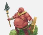  belly biceps big_belly blin_(tloz) hi_res male male/male mammal melee_weapon moblin muscular navel nintendo nipple_piercing nipples overweight overweight_male piercing polearm shield shield_moblin skyward_sword spear suina the_legend_of_zelda video_games warring weapon yoink_0 