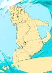  absurd_res anthro bottomwear canid canine canis clothing domestic_dog floppy_ears grin heylaw21 hi_res hisaki_(live-a-hero) jewelry lifewonders live-a-hero male mammal necklace shorts sketch slightly_chubby smile solo surfboard surfing swimwear video_games water wave 