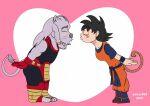  anthro dragon_ball duo felid female furry garrus368 goku humanoid interspecies invincible_(comics) invincible_(tv_series) lion love male male/female mammal pantherine romantic romantic_couple saiyan thokk_(invincible) 