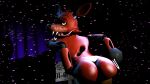  16:9 2021 3d_(artwork) animatronic anthro big_(disambiguation) butt canid canine dark digital_media_(artwork) five_nights_at_freddy&#039;s fox foxy_(fnaf) green_eyes long_tongue machine male male/male mammal pinup pose robot sfmking solo source_filmmaker tongue video_games widescreen 